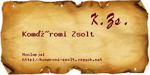 Komáromi Zsolt névjegykártya